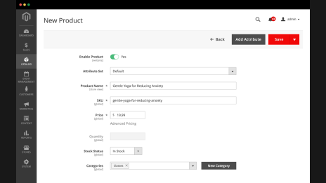 magento conferences setup as a new product